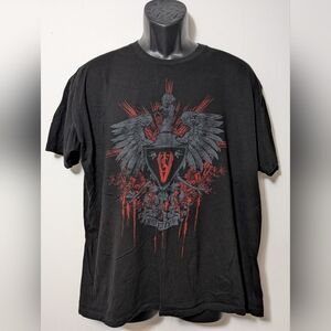 Men's Strictly V Twin Moto Black Affliction Style Grudge T-shirt Size XL